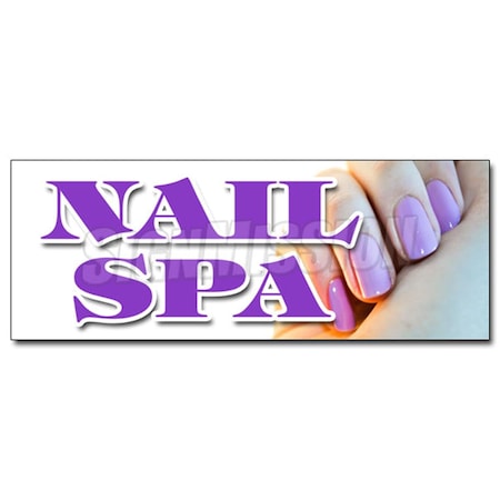 Amistad 48 in. Nail Spa Decal Sticker - Manicure Pedicure Gel Acrylic Designs Walk In AM3934082